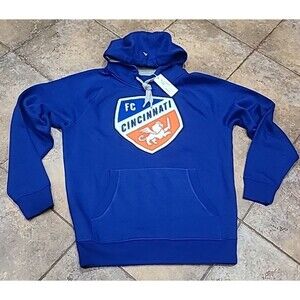 Antigua NWT FC Cincinnati MLS Pullover Mens Med Hoodie NWT Blue